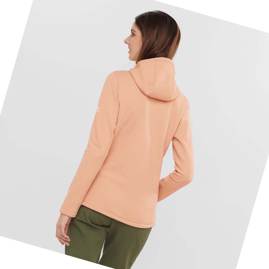 Salomon ESSENTIAL XWARM Kadın Kapüşonlu Sweatshirt Pembe | TR 2503YXF